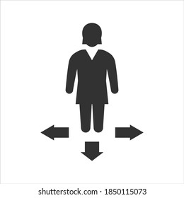 Choices vector icon on white background