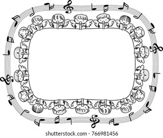 choir angel border