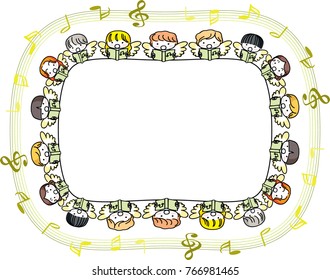 choir angel border