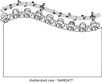 choir angel border