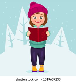 Choir of boy singing carols