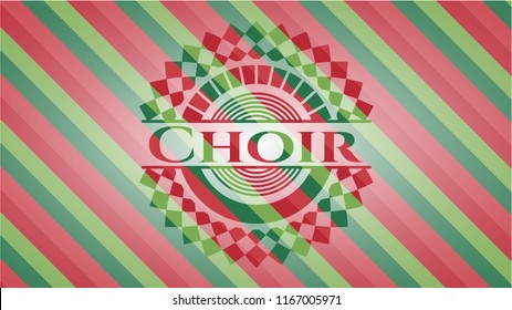Choir christmas colors style emblem.