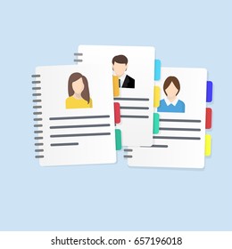 Choise between several resumes, CV, paper