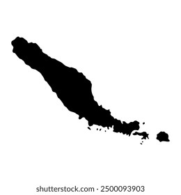 Choiseul province map, administrative division of Solomon Islands. Vector illustration.