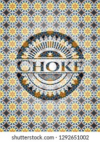 Choke arabic badge. Arabesque decoration.