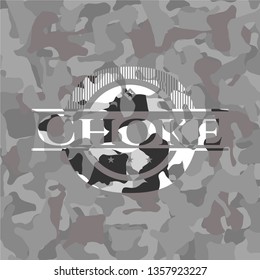 Choke grey camo emblem