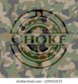 Choke on camouflage texture
