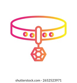 Choker Color gradient illustration vector icon which can easily modify or edit 
