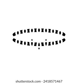 choker jewelry fashion glyph icon vector. choker jewelry fashion sign. isolated symbol illustration