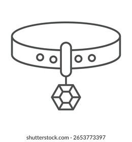 Choker thinline icon , vector, pixel perfect, illustrator file 