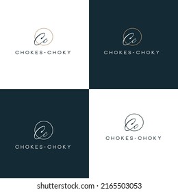 Chokes choky logo  flat design 