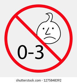 choking hazard warning sign . Beware small parts 