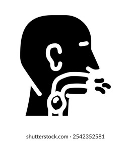 choking household injury accident glyph icon vector. choking household injury accident sign. isolated symbol illustration