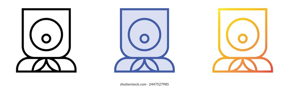 choking icon. Linear, Blue Fill and Gradient Style Design Isolated On White Background