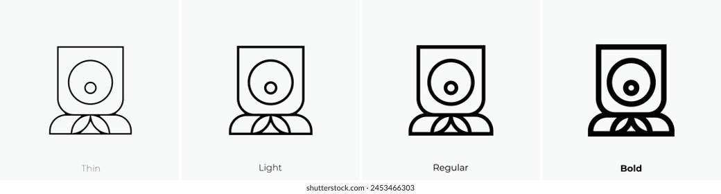 choking icon. Thin, Light Regular And Bold style design isolated on white background