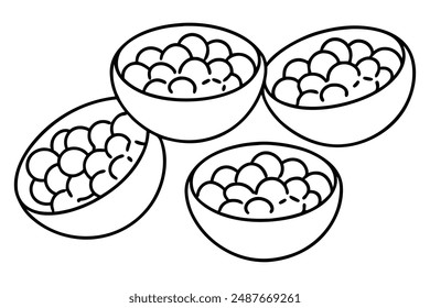 Chole Line Art Drawing Concept