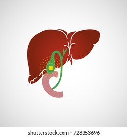 Cholecystitis Vector Logo Icon Illustration