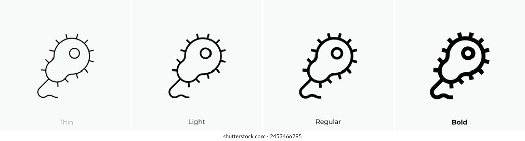 cholerae vibrio icon. Thin, Light Regular And Bold style design isolated on white background