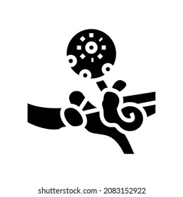 cholesteatoma health problem glyph icon vector. cholesteatoma health problem sign. isolated contour symbol black illustration