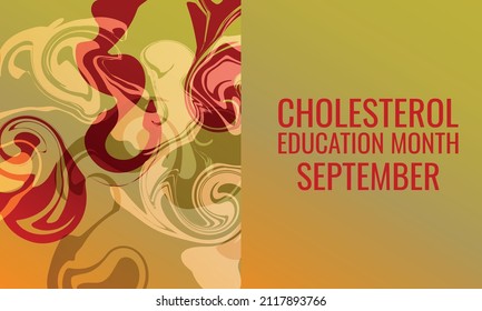 cholesterol education month . Design suitable for greeting card poster and banner