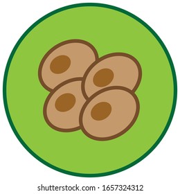 cholesterol egg vector icon for product dietary label flat vector icon for apps and websites