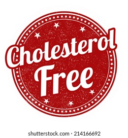 Cholesterol free grunge rubber stamp on white background, vector illustration