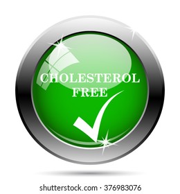 Cholesterol free icon. Internet button on white background. EPS10 vector.