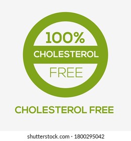 Cholesterol Free Label Sign Vector Illustration: เวกเตอร์สต็อก (ปลอดค่า ...