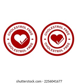 Cholesterol-freie Logo-Button Vektor. Geeignet für Produktetiketten