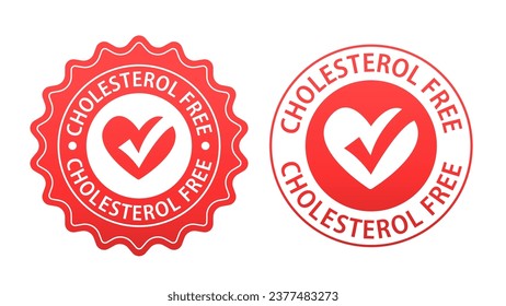 Cholesterol-freie Logo-Button Vektor. Eignet sich für die Produktkennzeichnung. Vektorgrafik