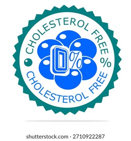 Cholesterol free logo badge vector. Suitable for product label