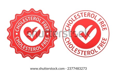 Cholesterol free logo badge vector. Suitable for product label. Vector illustration