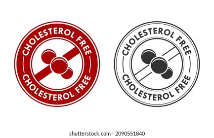 Cholesterol free logo template illustration