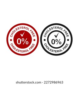 Cholesterol free logo template illustration