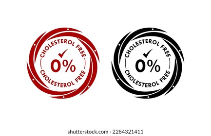 Cholesterol free logo template illustration