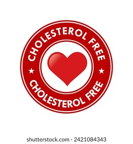 Cholesterol free logo template illustration