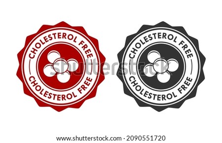 Cholesterol free logo template illustration