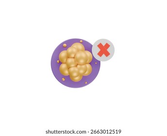 cholesterol icon 3d illustration render