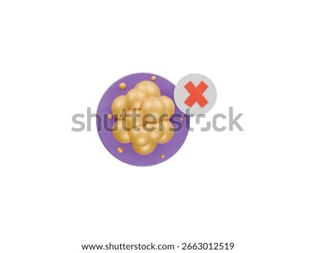 cholesterol icon 3d illustration render