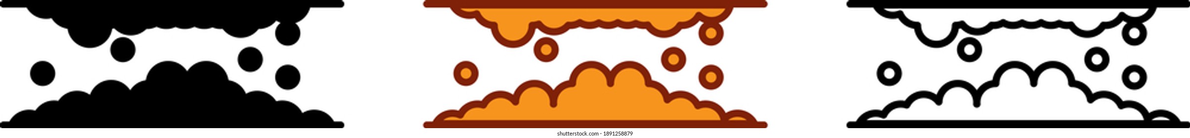 Cholesterol icon, artery blocked with cholesterol, vector line illustration