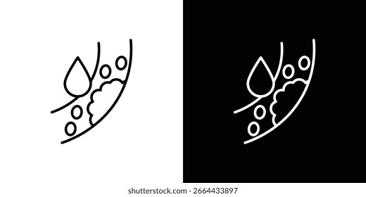 Cholesterol icon in line shapes, thin line design vector illustration