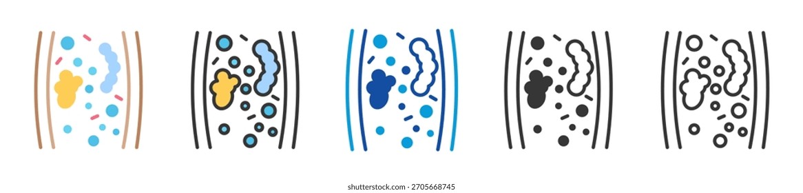 cholesterol icon set multi style various collection