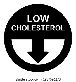 Cholesterol icon in silhouette style design. Vector illustration isolated on white background.