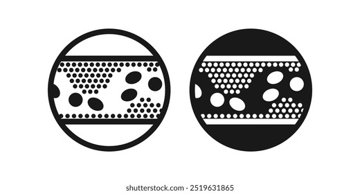 Cholesterin-Symbol, Vektorgrafik, einzelne Hintergrundbilder