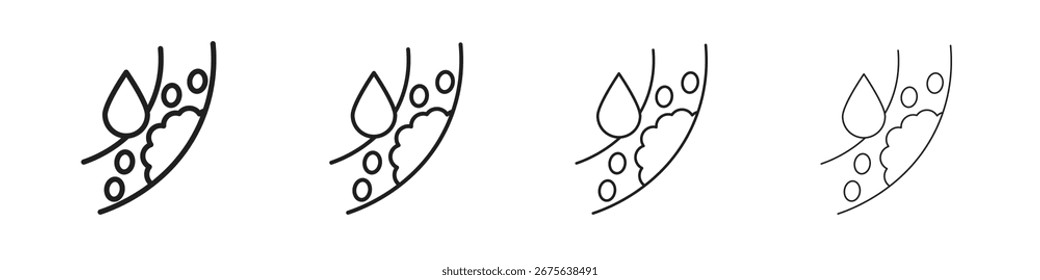 Ilustración vectorial del icono del colesterol, icono del diseño de la línea. Trazos editables.