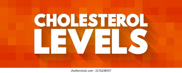 Cholesterol Levels text, medical concept for presentations and reports