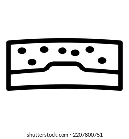 cholesterol line icon illustration vector graphic