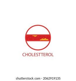 cholesterol logo icon vector illustration template design