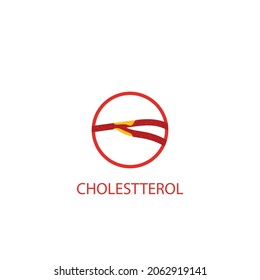 cholesterol logo icon vector illustration template design