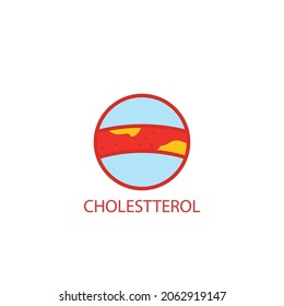Logo-Symbol für Cholesterin, Vektorgrafik-Vorlagendesign